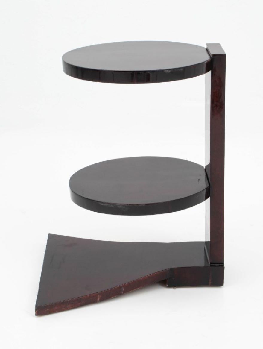 Art déco Table d'appoint Art Déco à 2 niveaux en bois de rose de style Leleu en vente