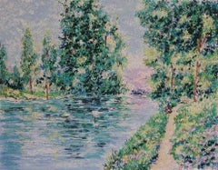 Series - Jordan River, Serigraph Print by Lélia Pissarro, Figurative