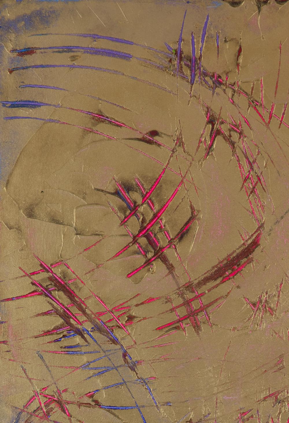 Charlotte d'or de Lélia Pissarro (b. 1963)
Technique mixte et feuille d'or sur toile
102 x 76 cm (40 ¹/₈ x 29 ⁷/₈ pouces)
Signé et titré au dos
Exécuté en 2020

Cette œuvre est accompagnée d'un certificat d'authenticité de l'artiste

Biographie de