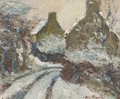 Retro Clécy Snow by Lélia Pissarro - Figurative, Snow Painting