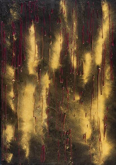 Dreams come true by Lélia Pissarro - Abstract contemporary painting, Mixed media