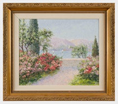 Le jardin de Lysou à Monaco by Lélia Pissarro - Oil Painting, Landscape