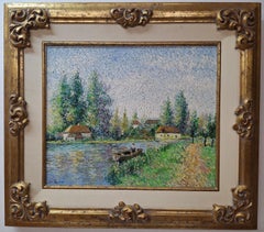 Lelia Pissarro, „Steve, The Fisherman, On The River, Wallingford“, Ölgemälde