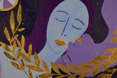 Mother and daughter by Lélia Pissarro - Oil painting