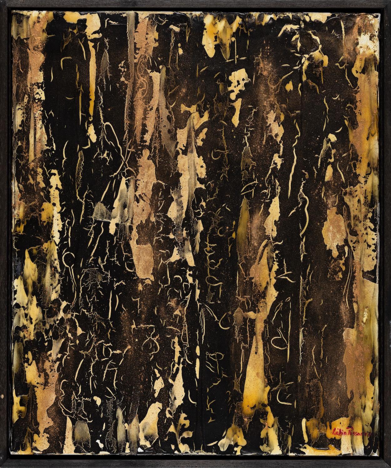 Eine Verbindung und ein Band von Lélia Pissarro
Gemischte Medien auf Leinwand
65 x 54 cm (25 ⅝ x 21 ¼ Zoll)
Unterzeichnet
Ausgeführt im Jahr 2008

Literatur:
Lélia Pissarro, Die Farben des Schweigens, London, 2010, S. 87 (illustriert)