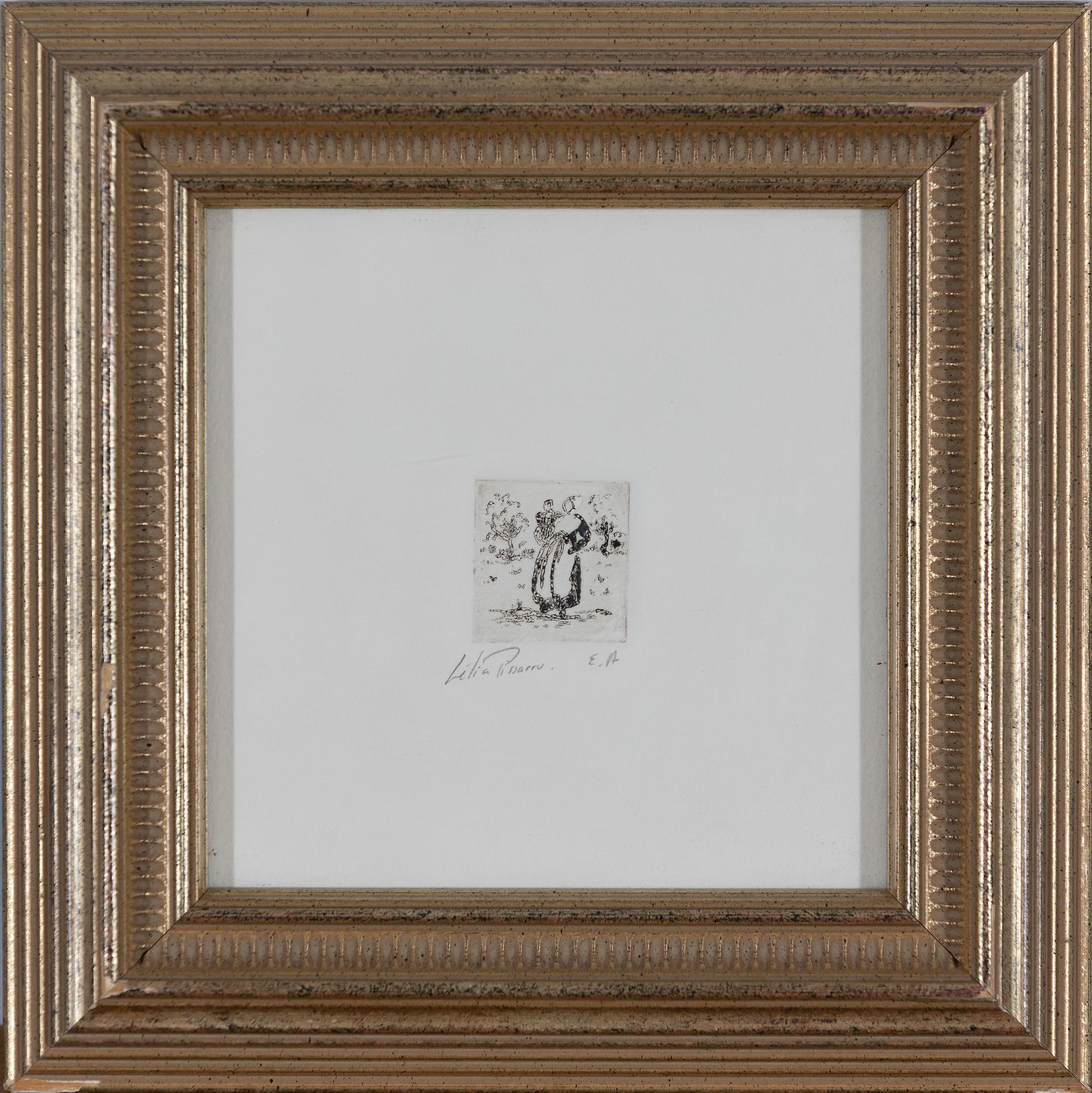 Mère et enfant by Lélia Pissarro - Etching - Print by Lelia Pissarro