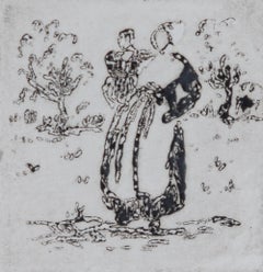 Used Mère et enfant by Lélia Pissarro - Etching