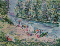 Serie - Les Lavandières von Lélia Pissarro - Siebdruck