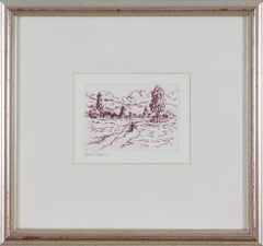 Veronique on the Pass by Lélia Pissarro - Coloured etching