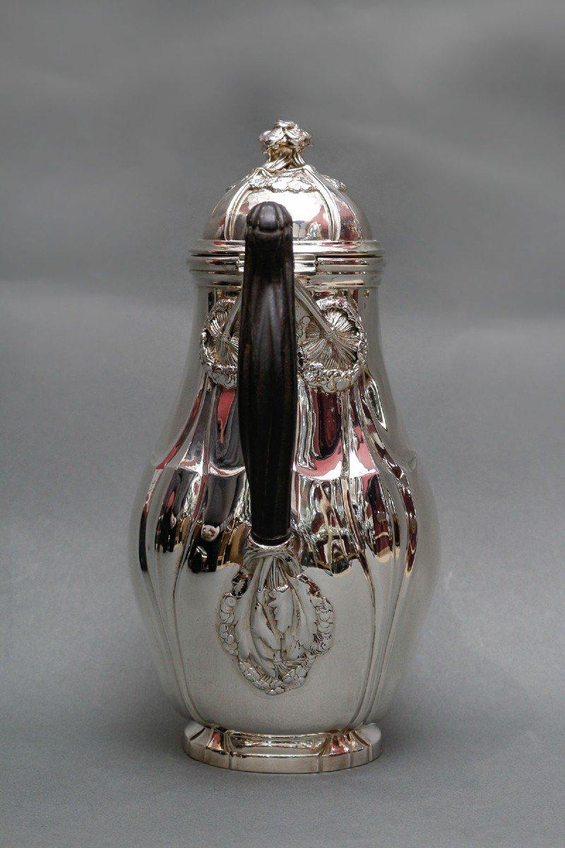 Art Deco Lelièvre (eugène-alfred) – tiffany solid silver coffee pot circa 1880 art nouvea For Sale