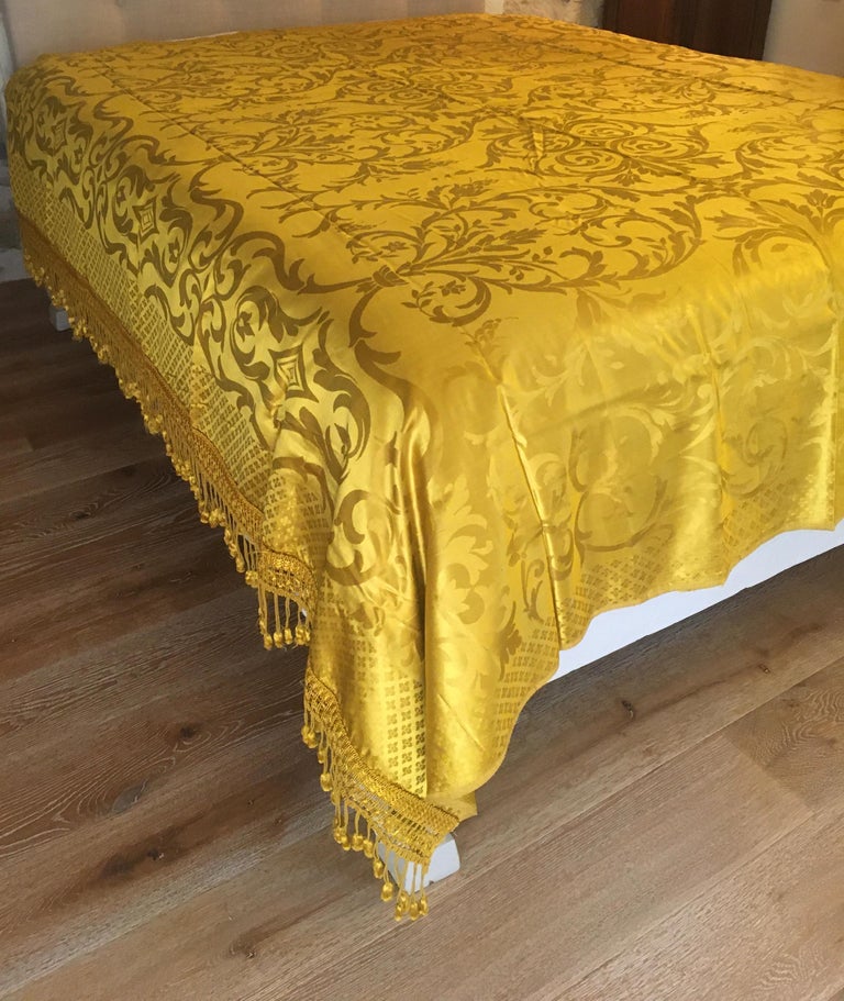 Lelievre French Bed Throw or Bedspread, Baroque Pattern at 1stDibs