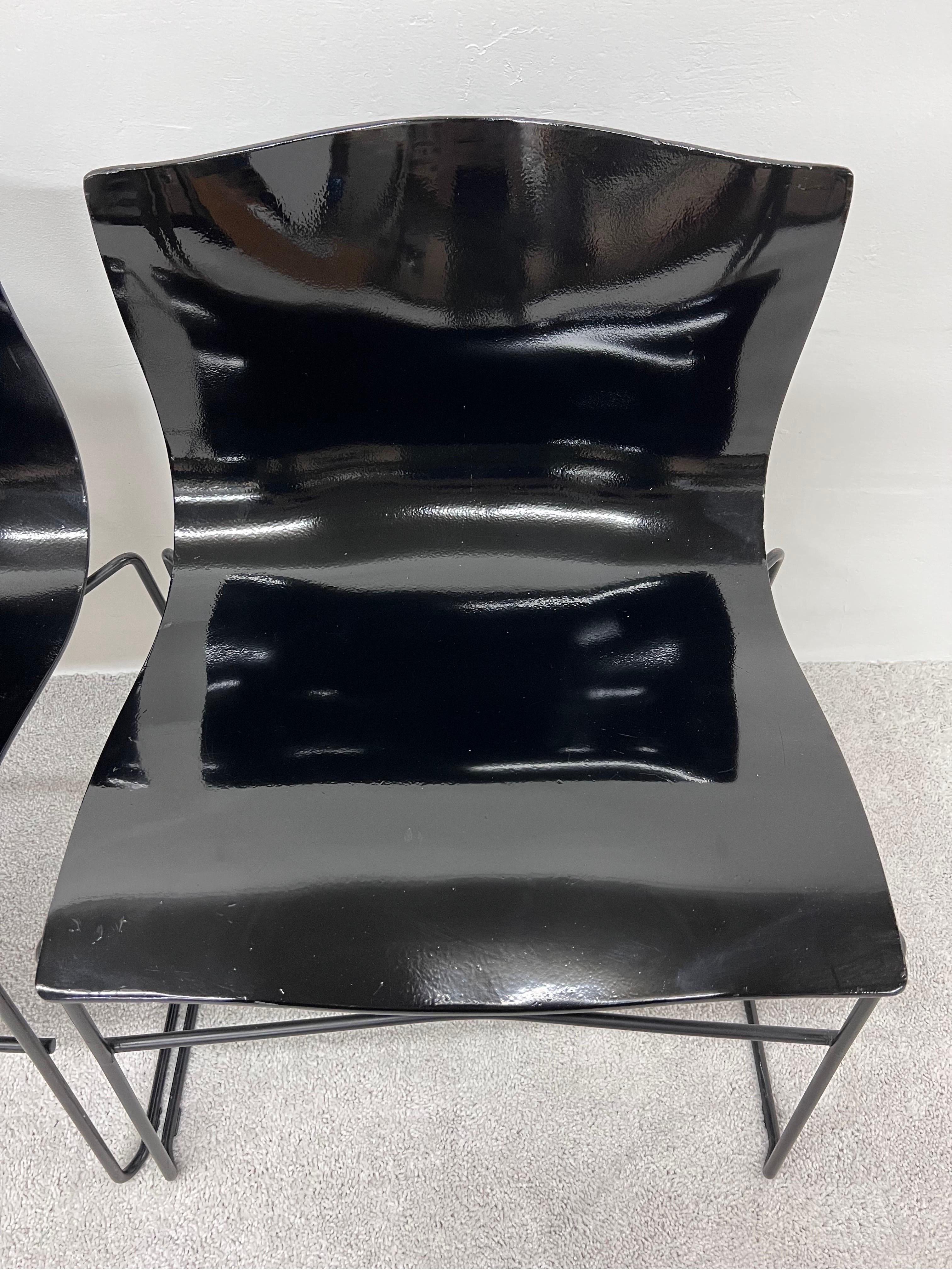Chaises mouchoir à main Lella et Massimo Vignelli pour Knoll, ensemble de quatre pièces en vente 2