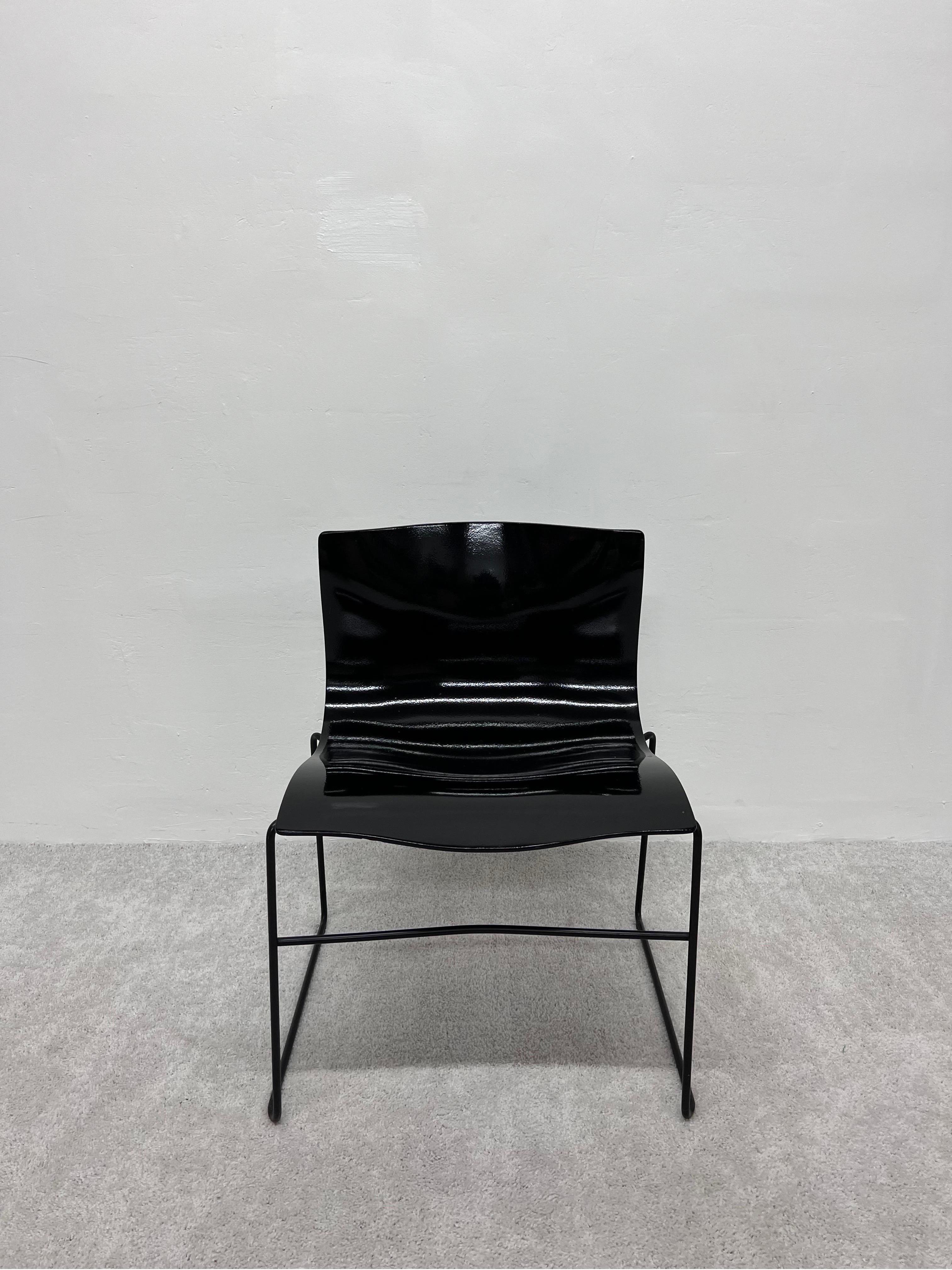 Postmoderne Chaises mouchoir à main Lella et Massimo Vignelli pour Knoll, ensemble de quatre pièces en vente