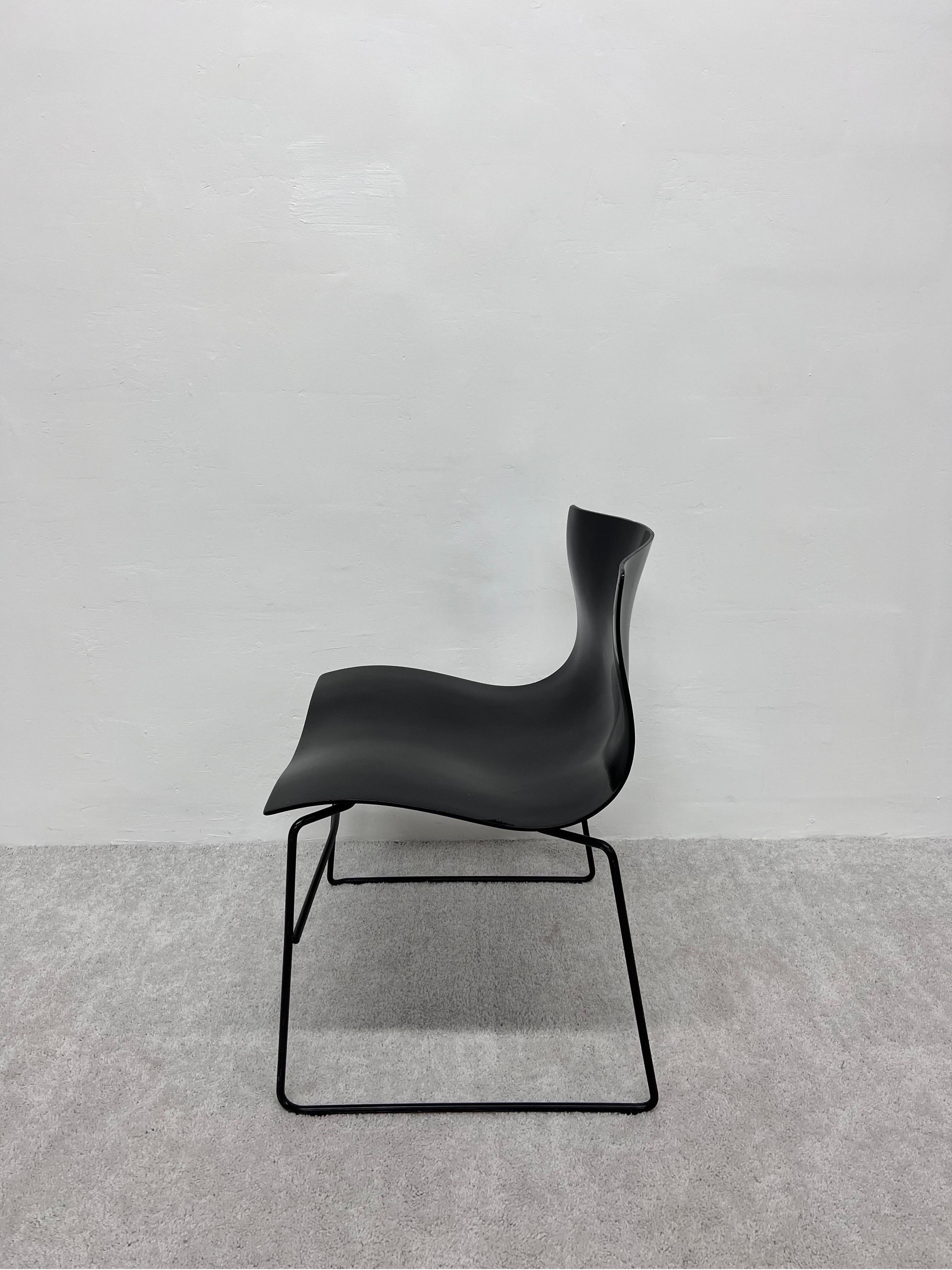 Lacquered Lella and Massimo Vignelli Handkerchief Chairs for Knoll, Set of Four For Sale