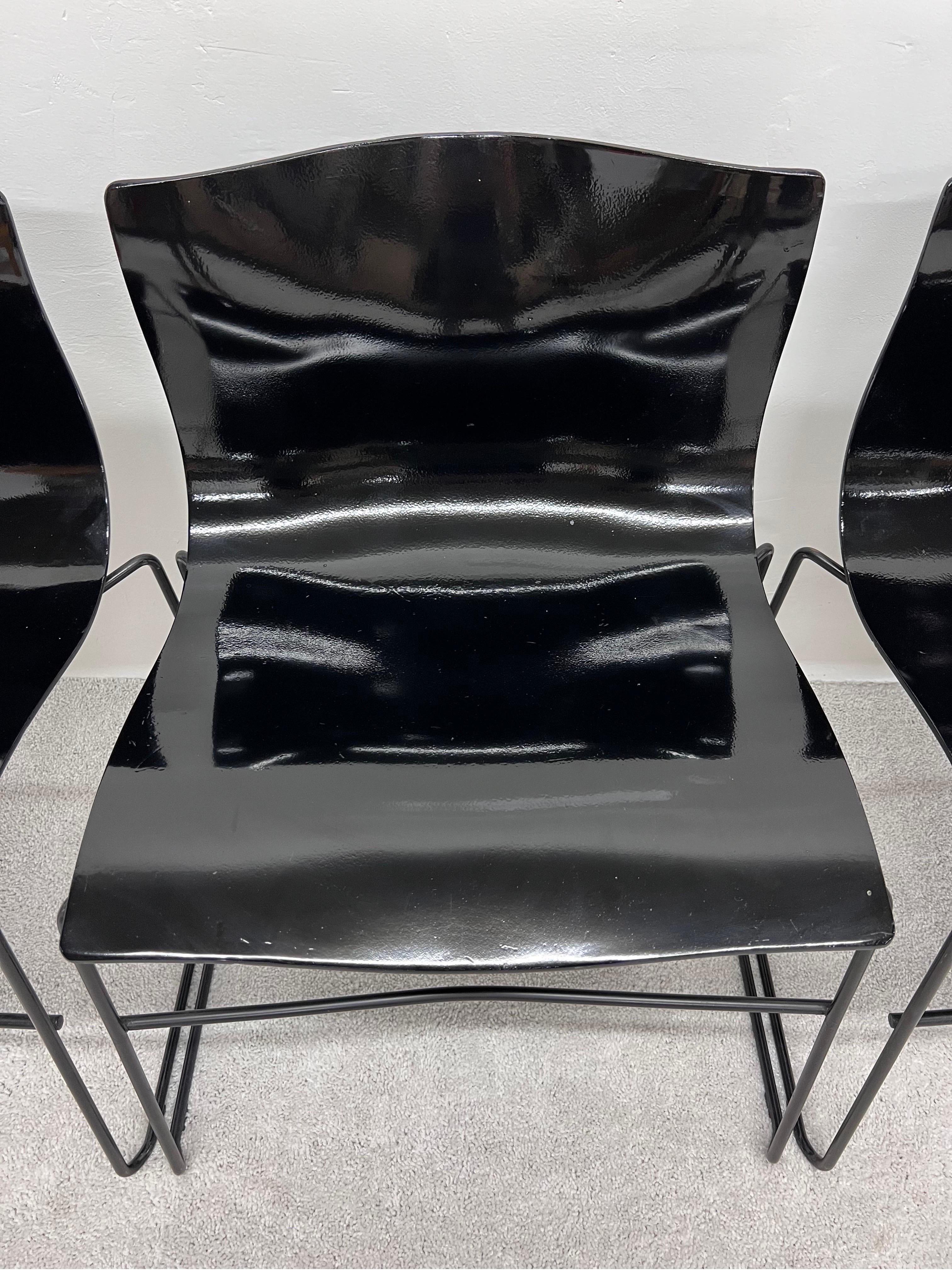 20th Century Lella and Massimo Vignelli Handkerchief Chairs for Knoll, Set of Four For Sale