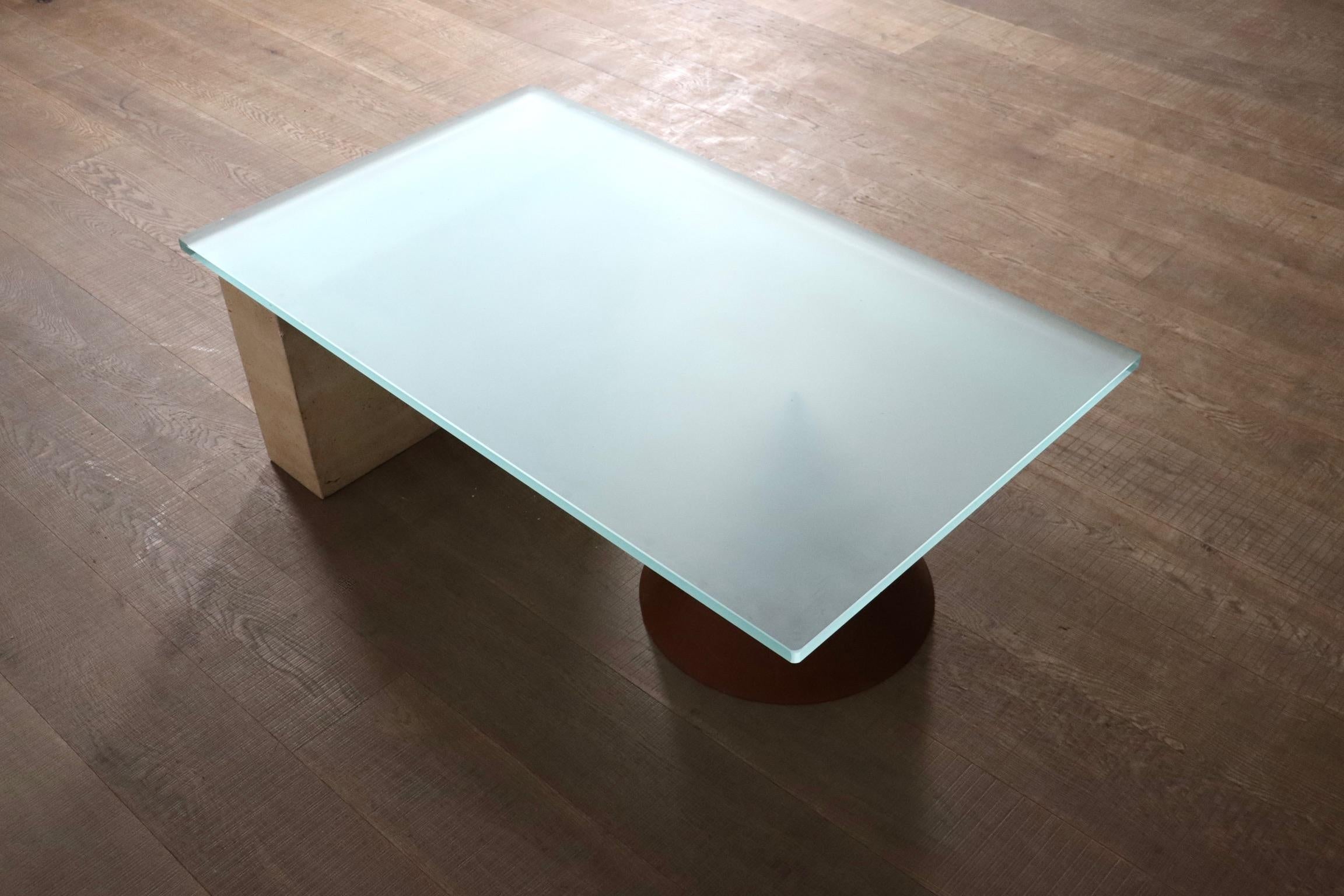 Mesa de centro Kono de Massimo Vignelli y Lella, Italia 1979 Cobre en venta