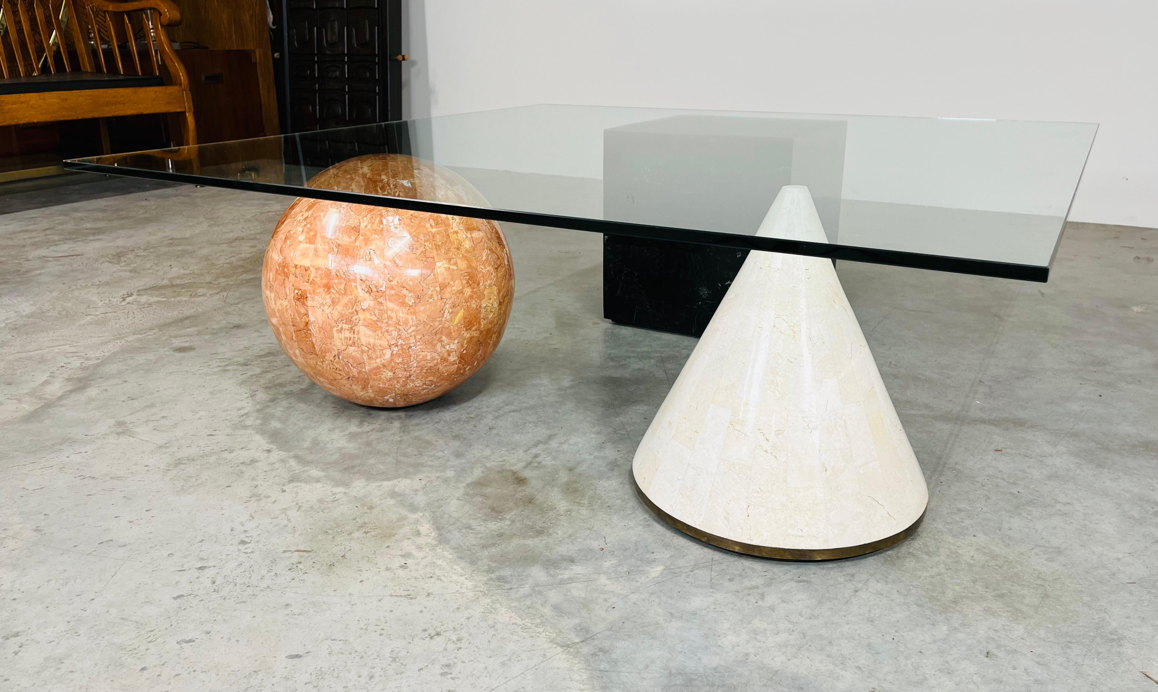 Mid-Century Modern Lella & Massimo Vignelli Geometric Metaphora Cocktail Table For Casigliani