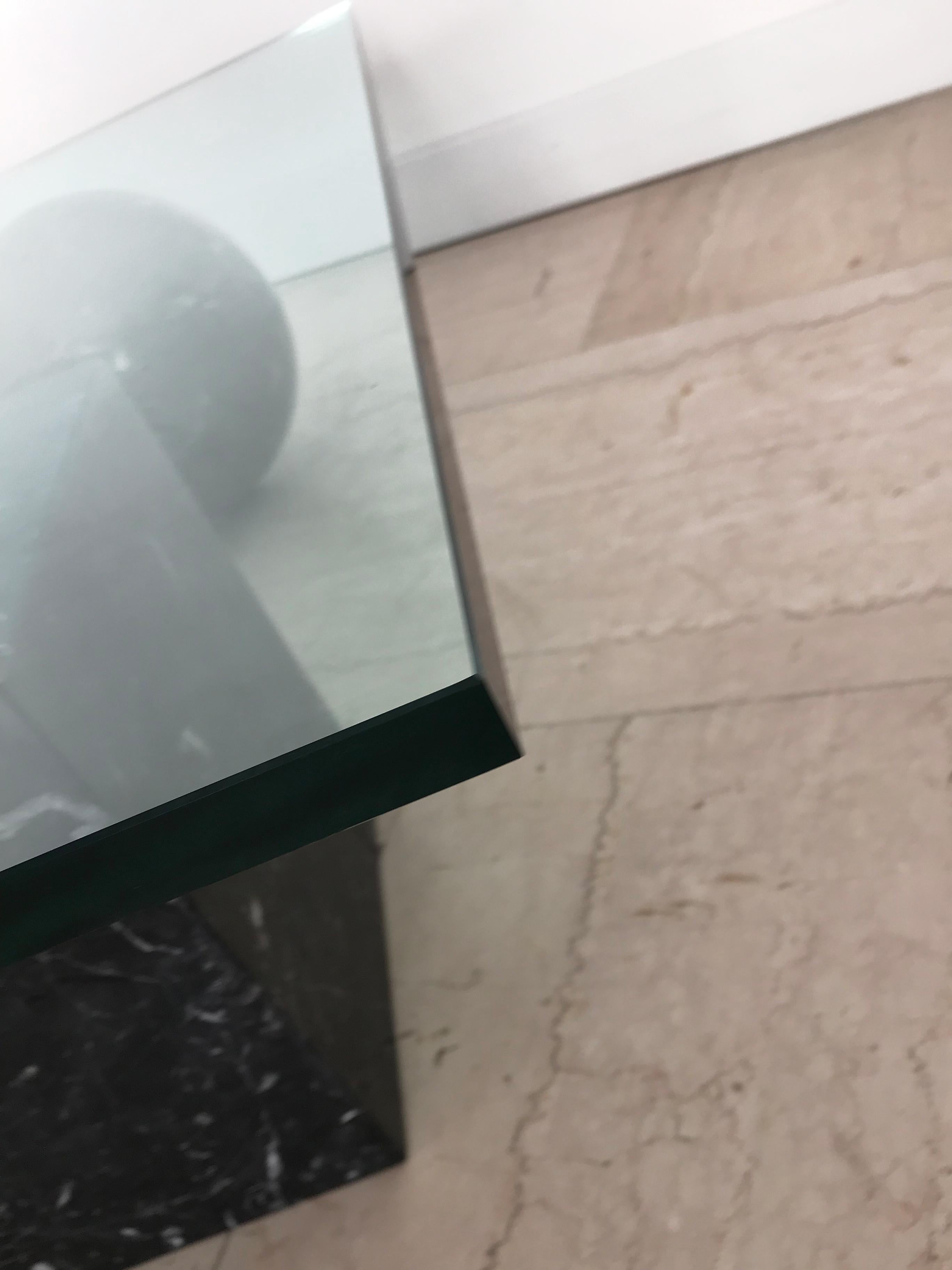 Lella & Massimo Vignelli Italian Marble Glass Metafora Table for Casigliani 1970 7