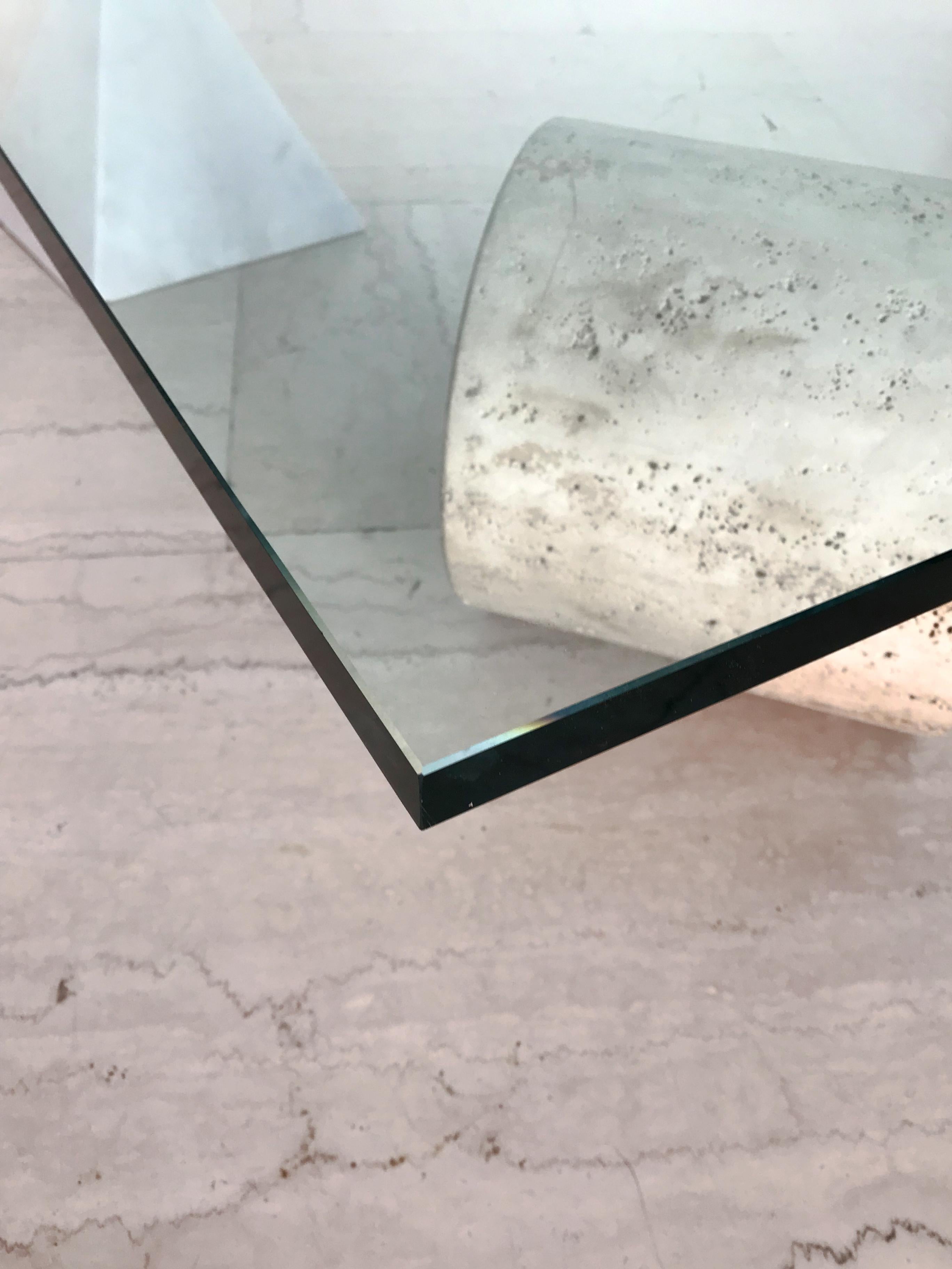 Lella & Massimo Vignelli Italian Marble Glass Metafora Table for Casigliani 1970 8