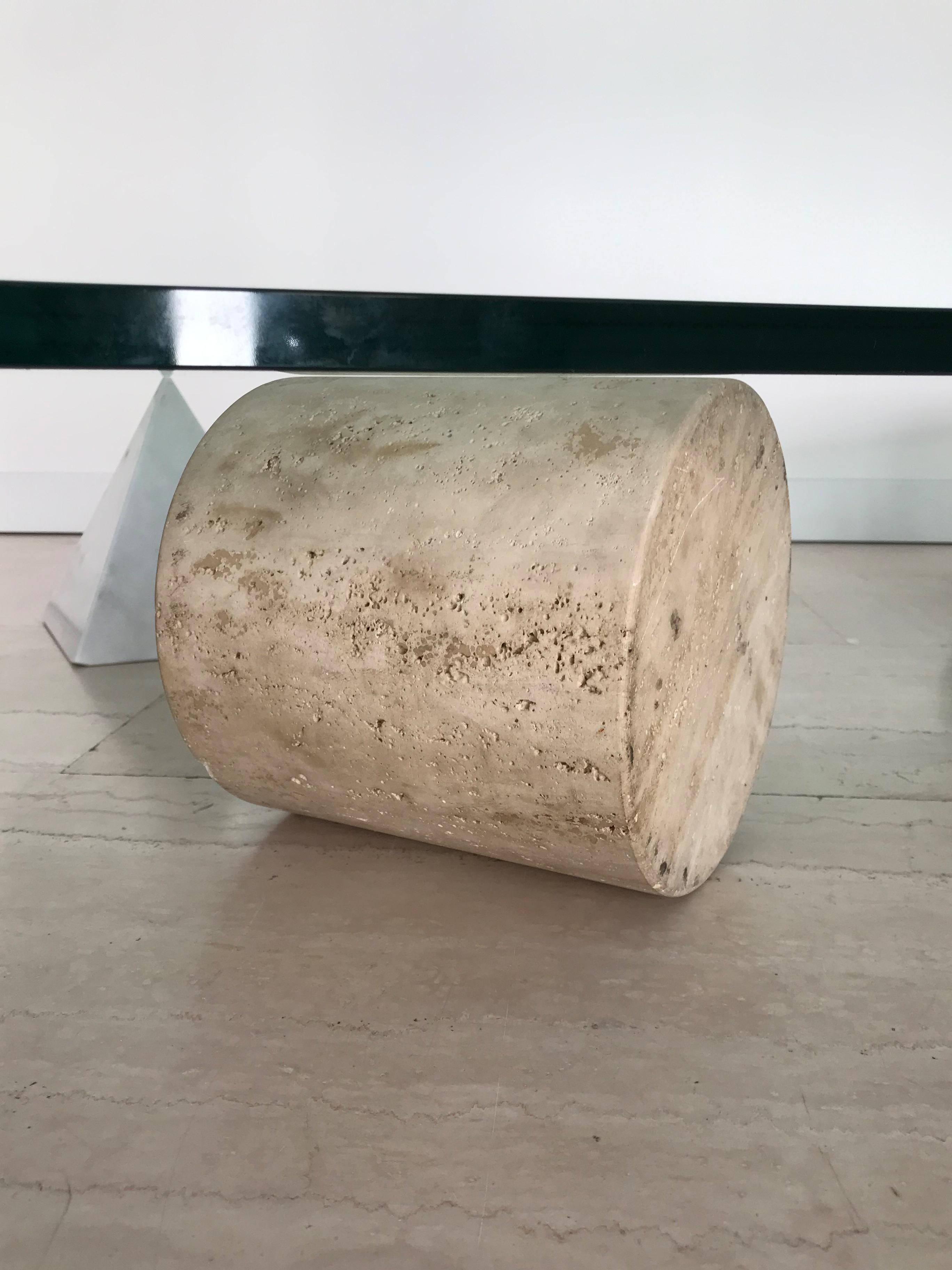 Lella & Massimo Vignelli Italian Marble Glass Metafora Table for Casigliani 1970 11