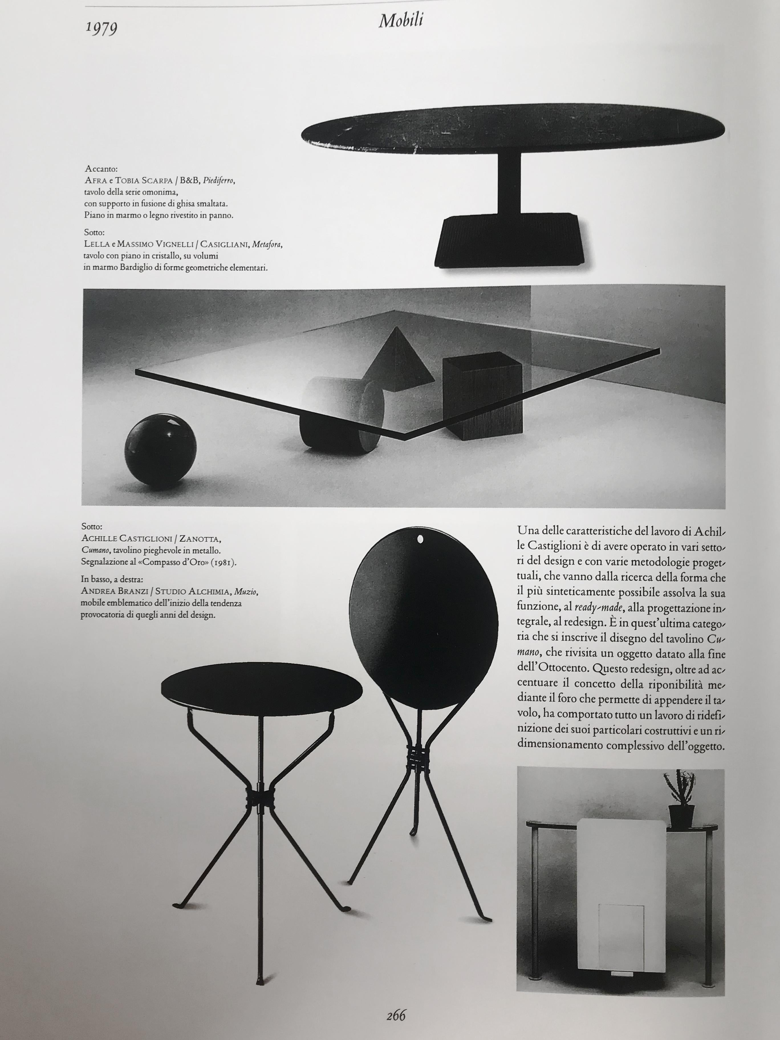 Late 20th Century Lella & Massimo Vignelli Italian Marble Glass Metafora Table for Casigliani 1970