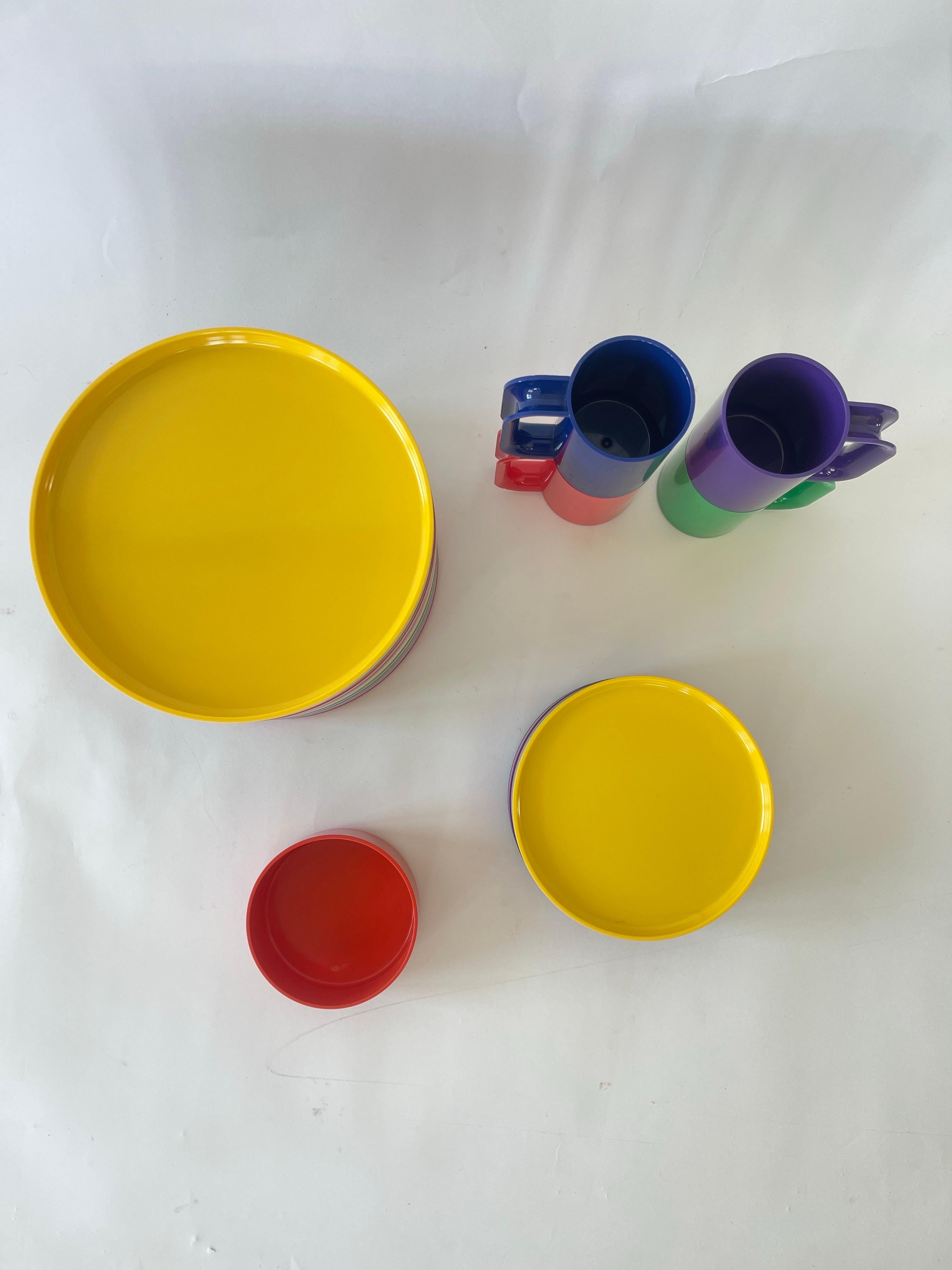 Italiano Lella & Massimo Vignelli Massimo Vignelli Hellerware Rainbow set di 22 piatti in vendita