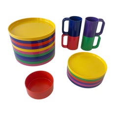 Lella & Massimo Vignelli Massimo Vignelli Hellerware Rainbow set di 22 piatti