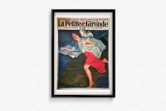 Lelong's circa 1900 original advertising poster for "La Petite Gironde" Press