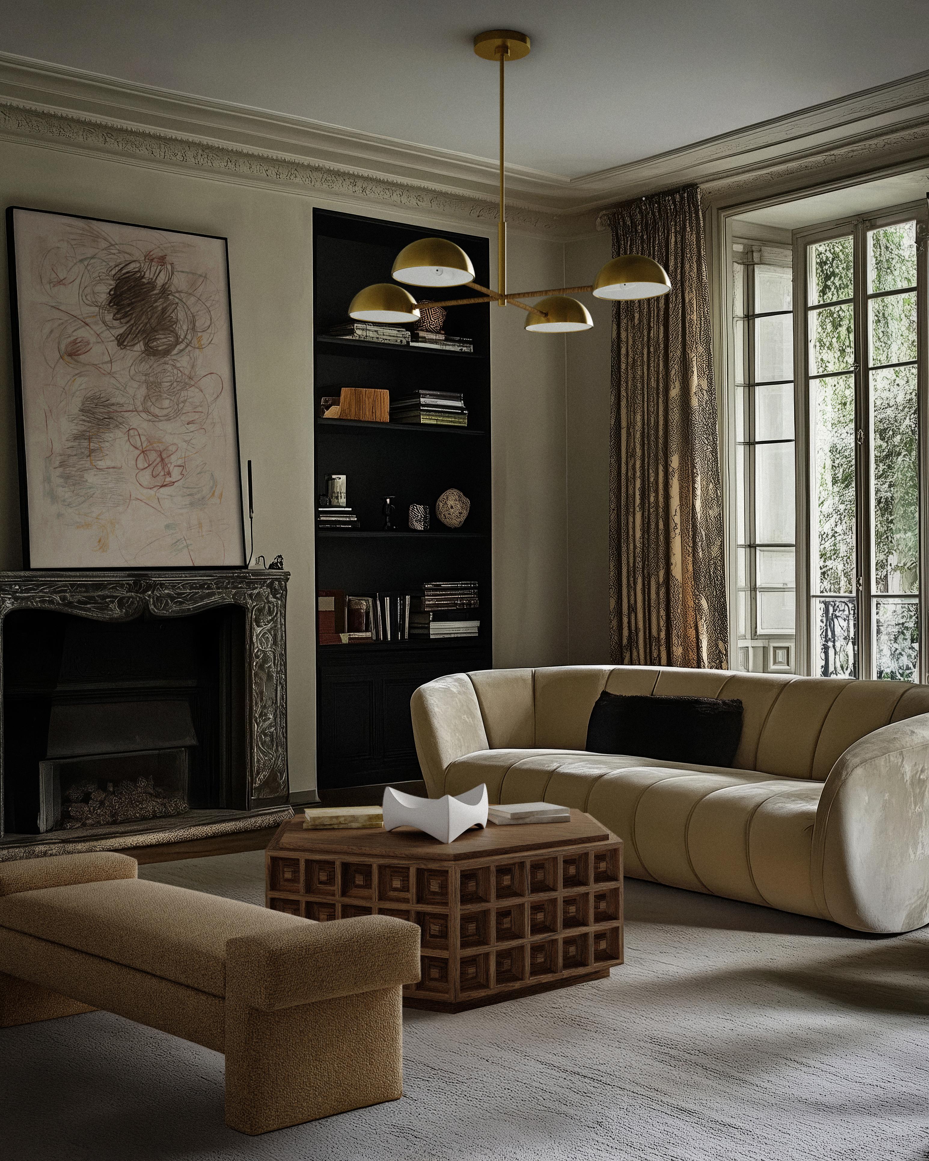 Banco Lemaire de terciopelo afelpado by Christiane Lemieux Siglo XXI y contemporáneo en venta