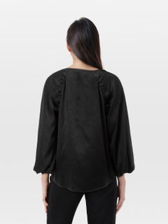 Lemaire Black Bubble Sleeve Blouse Size XS
