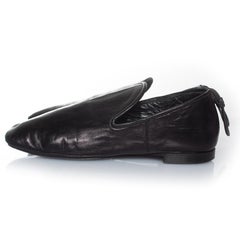 Lemaire, black leather loafers