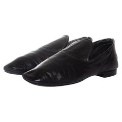 Lemaire, black leather loafers