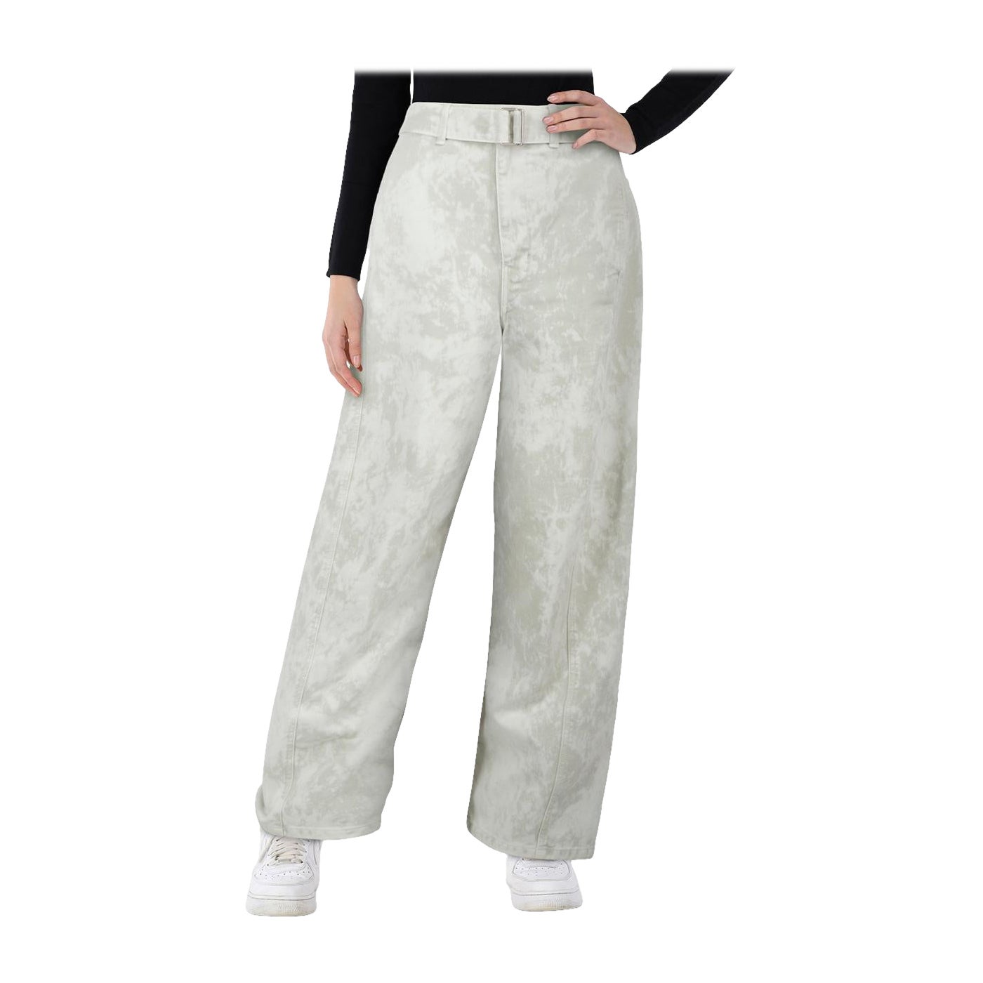 Lemaire Grey Stone Wash Jeans mit weitem Bein Größe S im Angebot