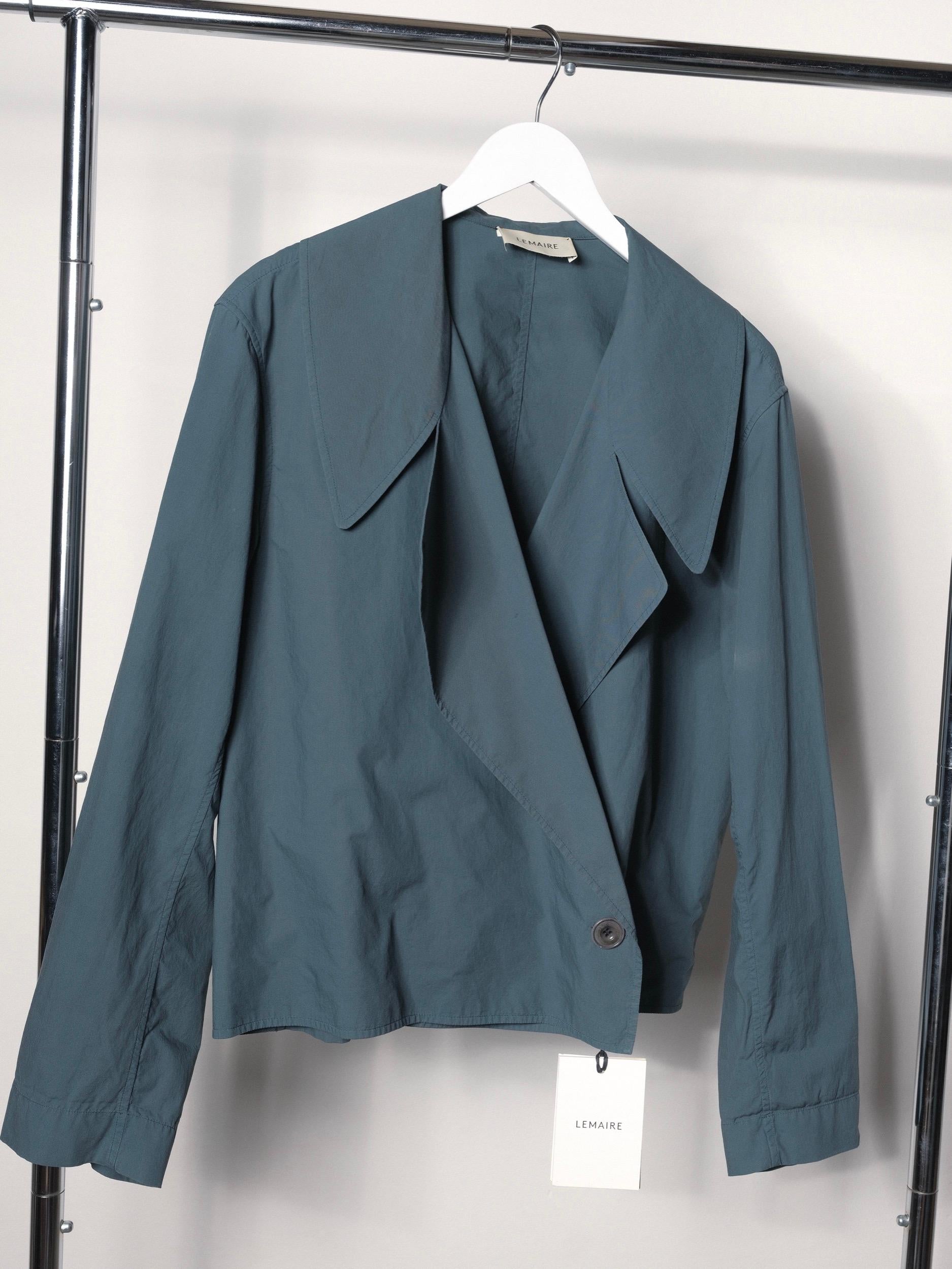Lemaire SS 2015 Trench Shirt Midnight Green Size Size FR38 6