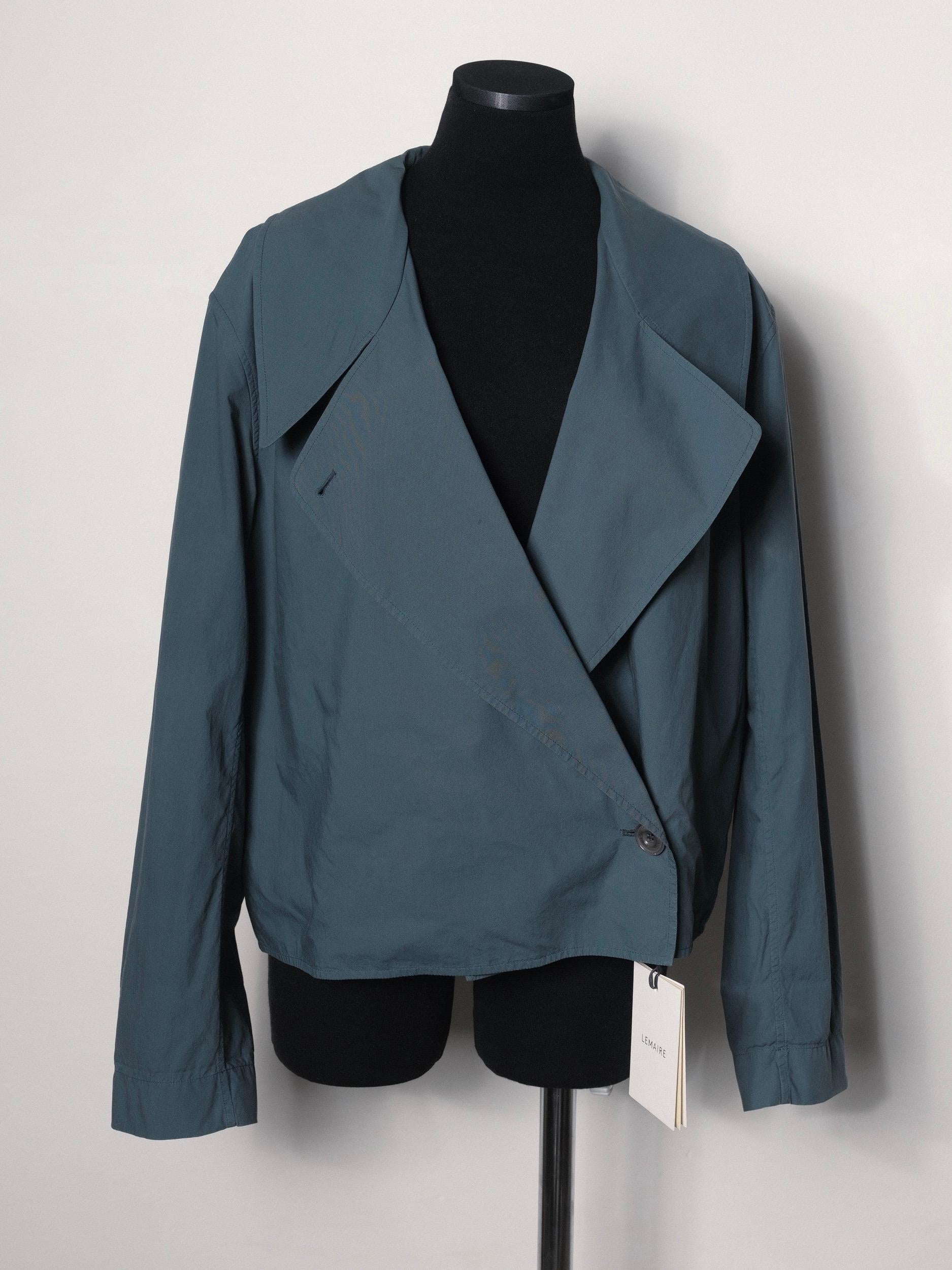 Lemaire SS 2015 Trench Shirt Midnight Green Size Size FR38 7