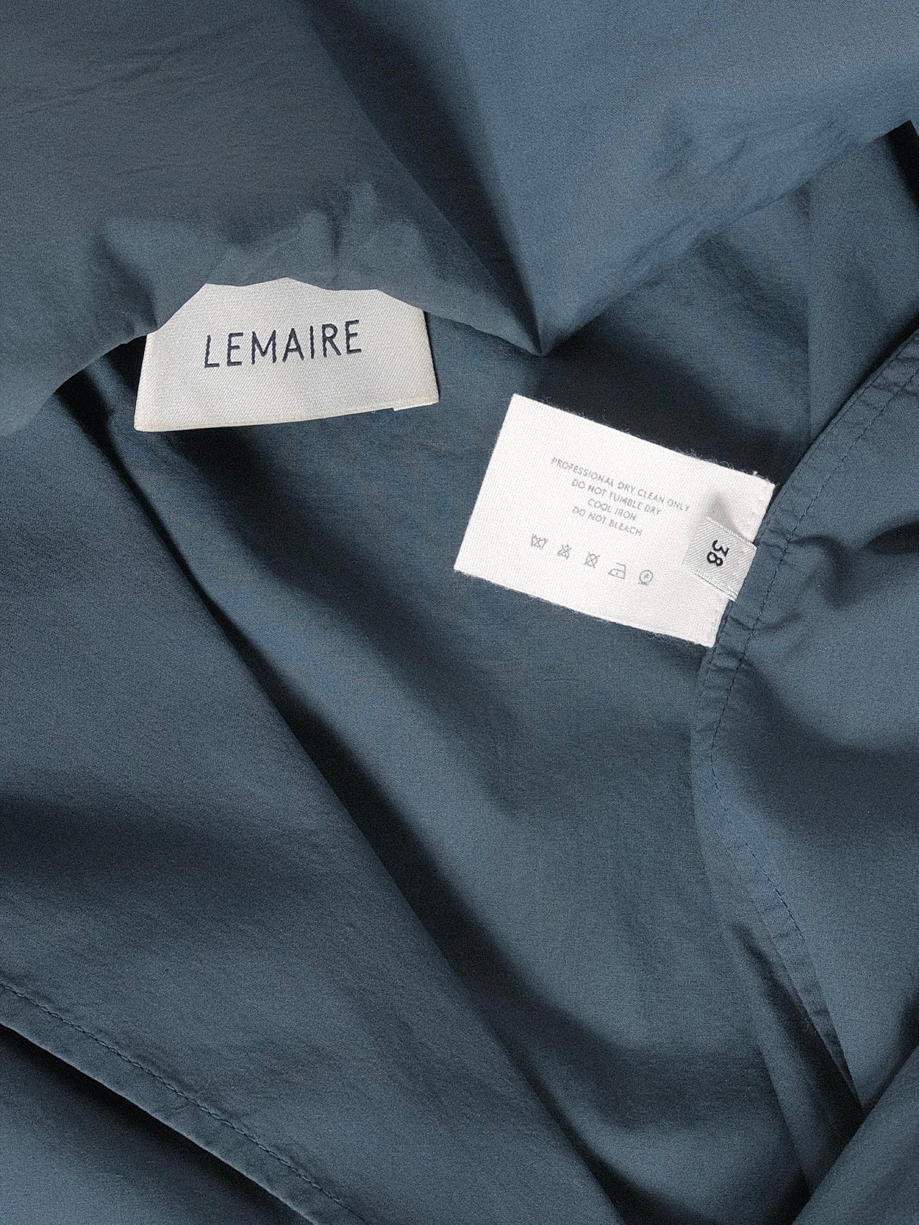 Lemaire SS 2015 Trench Shirt Midnight Green Size Size FR38 10