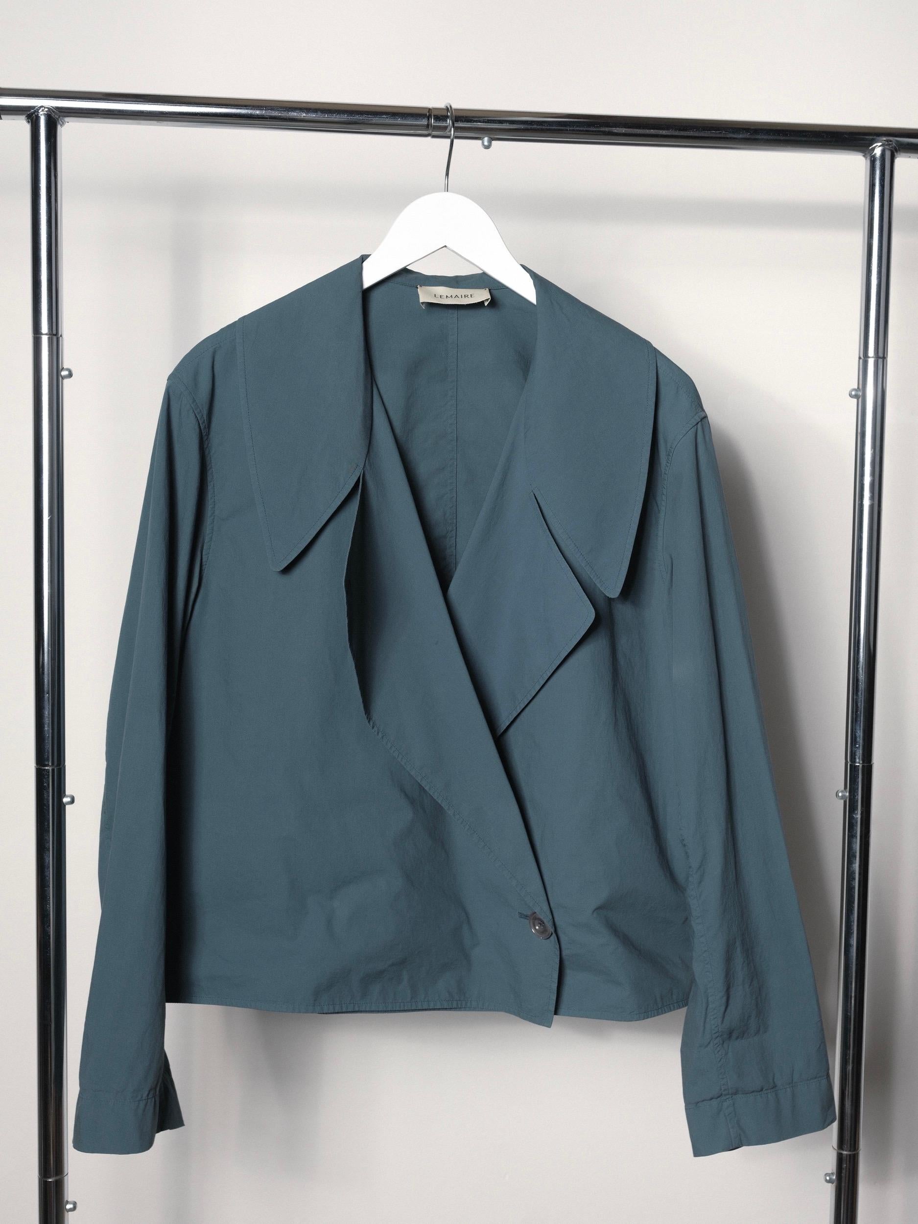 Lemaire SS 2015 Trench Shirt Midnight Green Size Size FR38 2
