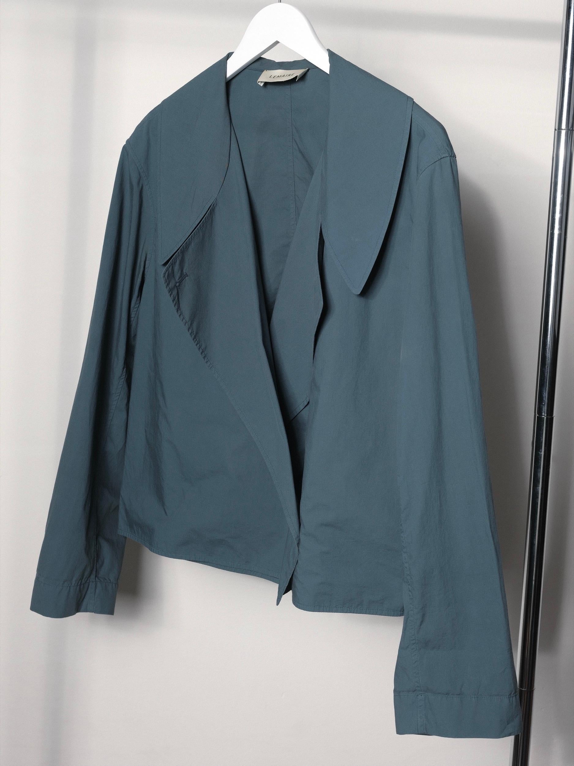 Lemaire SS 2015 Trench Shirt Midnight Green Size Size FR38 3