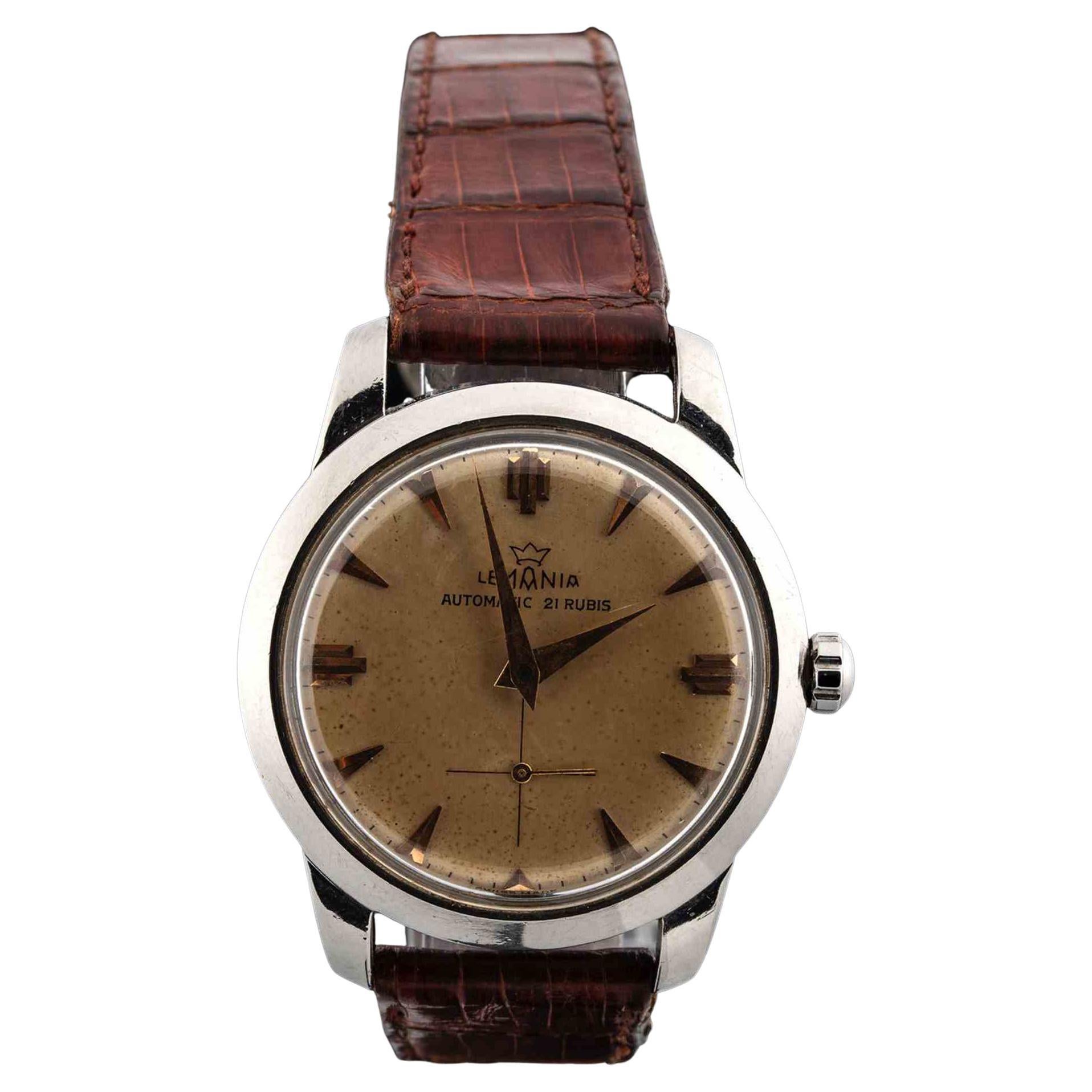 Lemania Automatic, Watch, 1950s For Sale