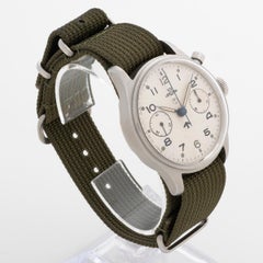 Lemania HS9 monopusher (start / stop / reset via one) Pilots Watch, c1945