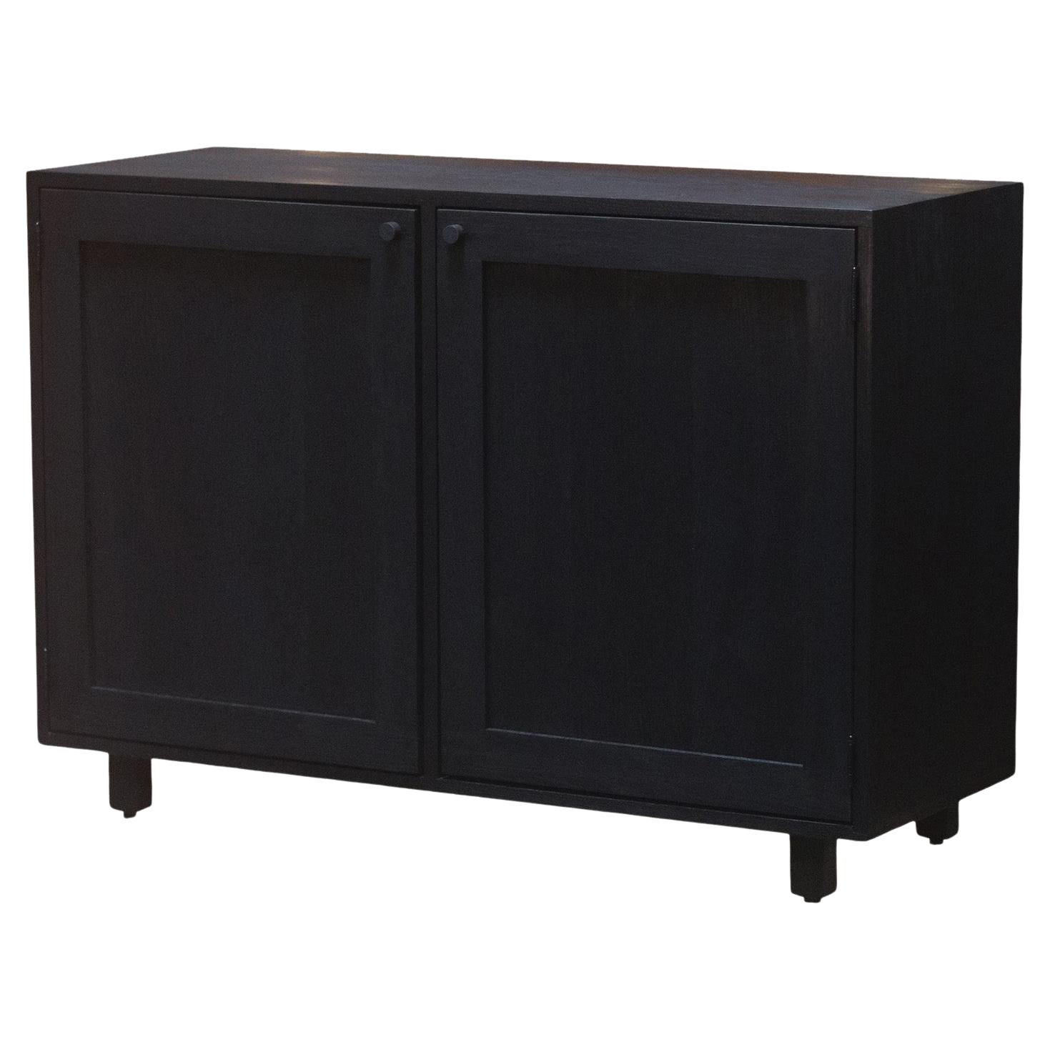 Lemann Black Two Door Cabinet With Dovetail Joinery