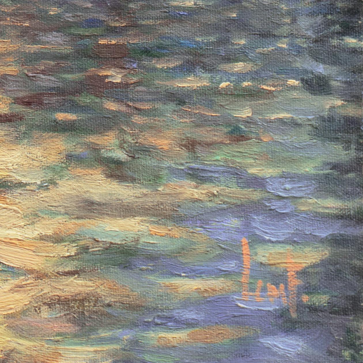 'Ponte dei Bareteri, Venice', Impressionist Vedute, Venetian Canal, San Marco - Painting by Lemf