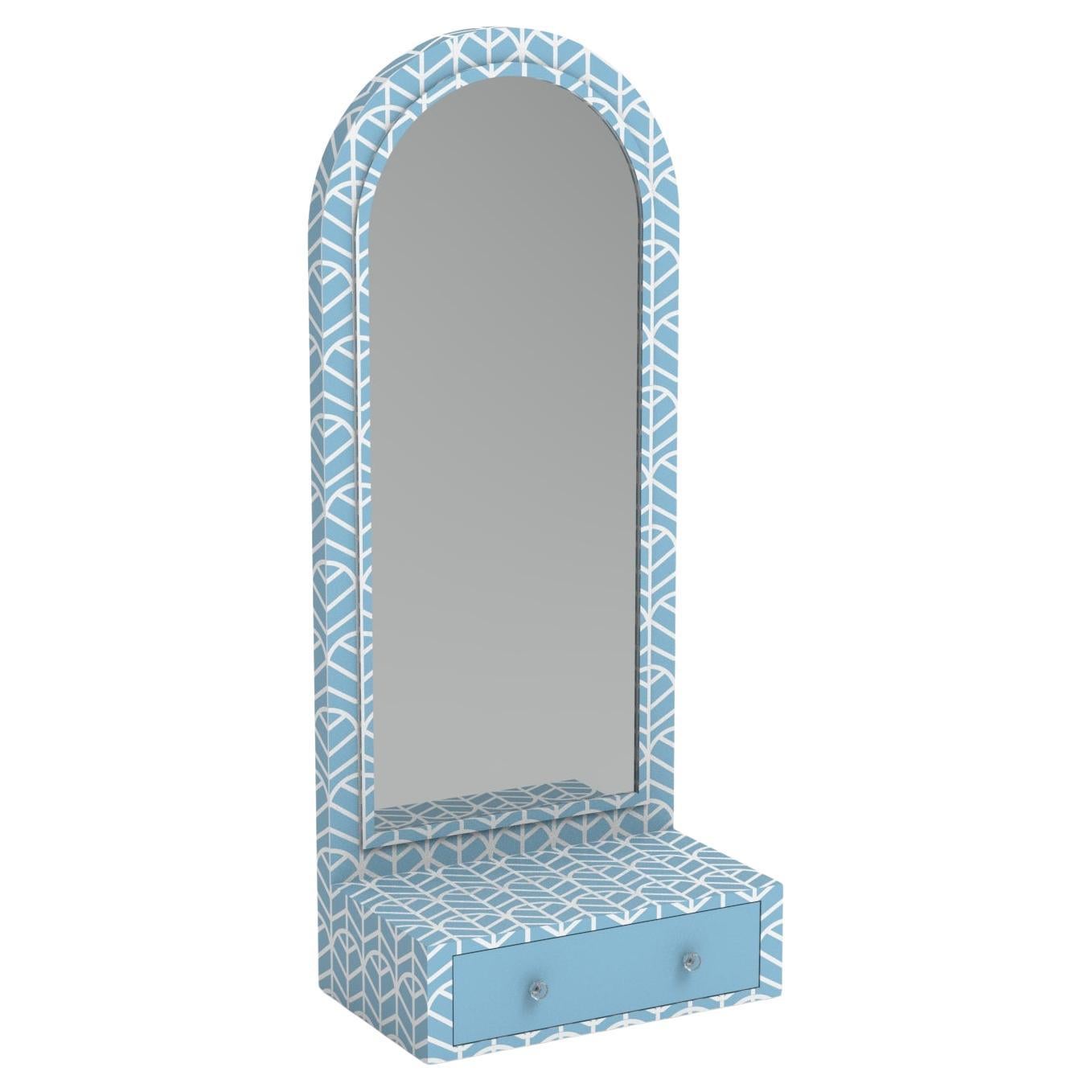 Lemina Blue Bodenspiegel mit Schublade