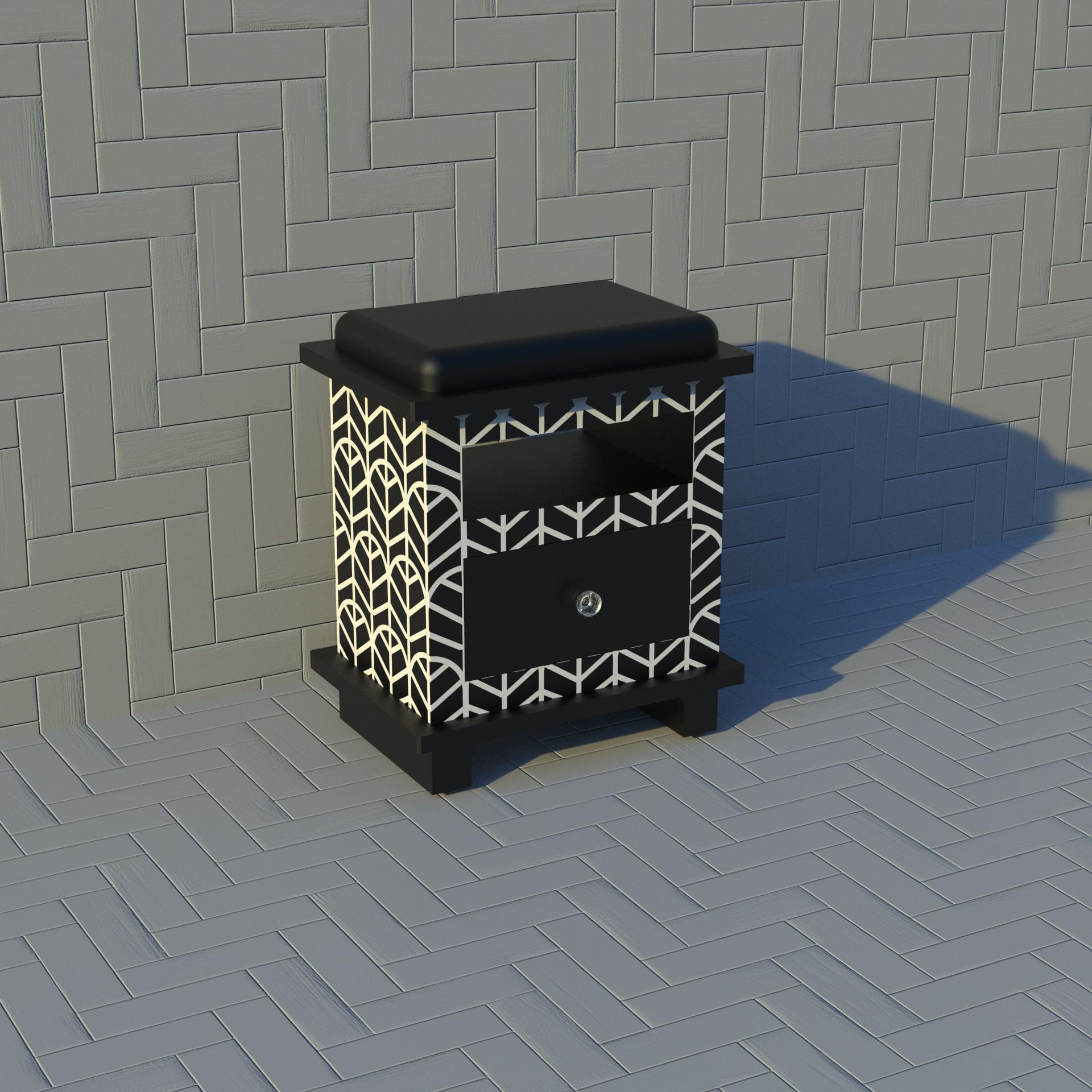Lemina Inspired Black Night Stands, Side Table by Artisanal In New Condition For Sale In New York, NY