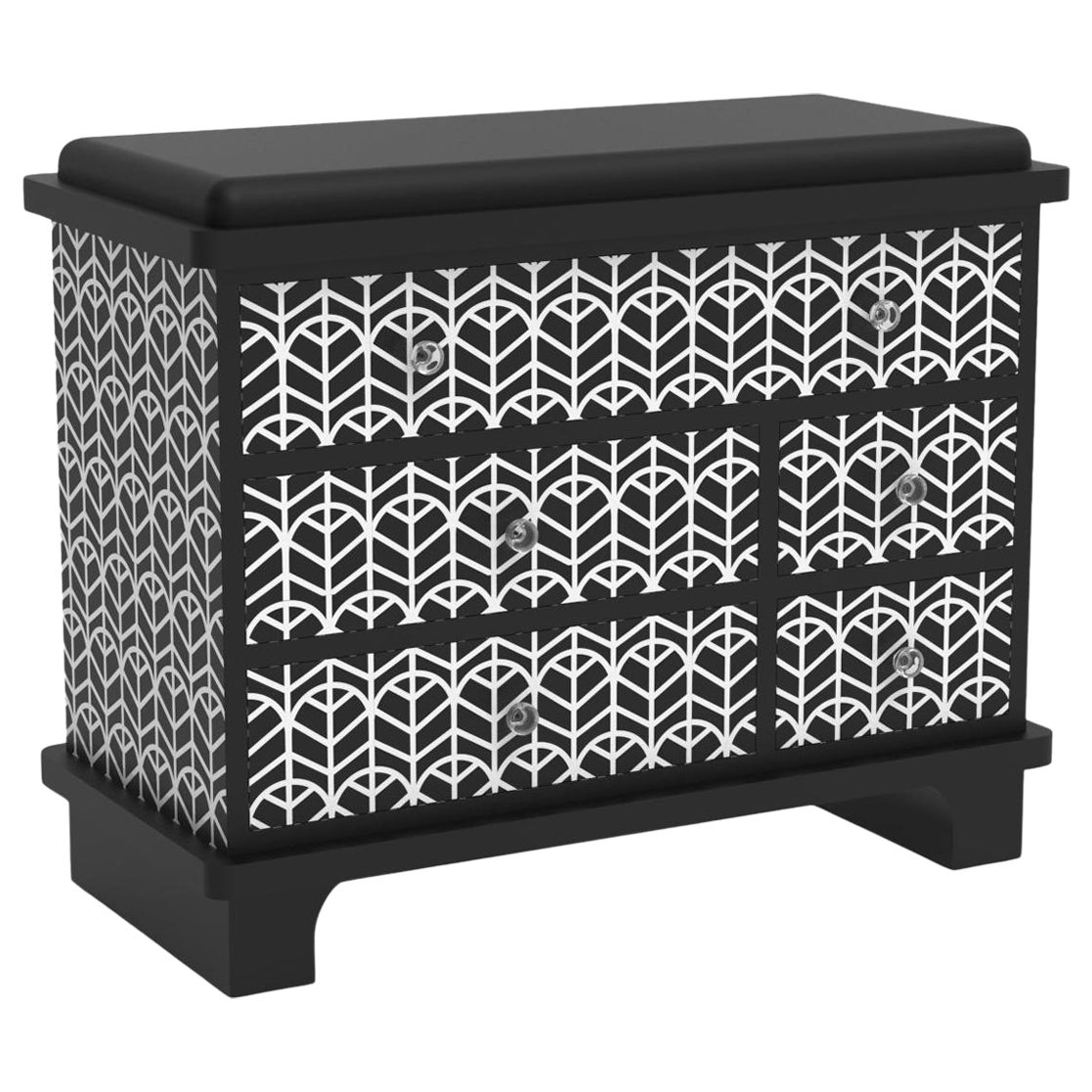 Commode noire d'inspiration Lemina par Artisanal