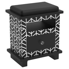 Lemina Inspired Black Night Stands, Side Table by Artisanal