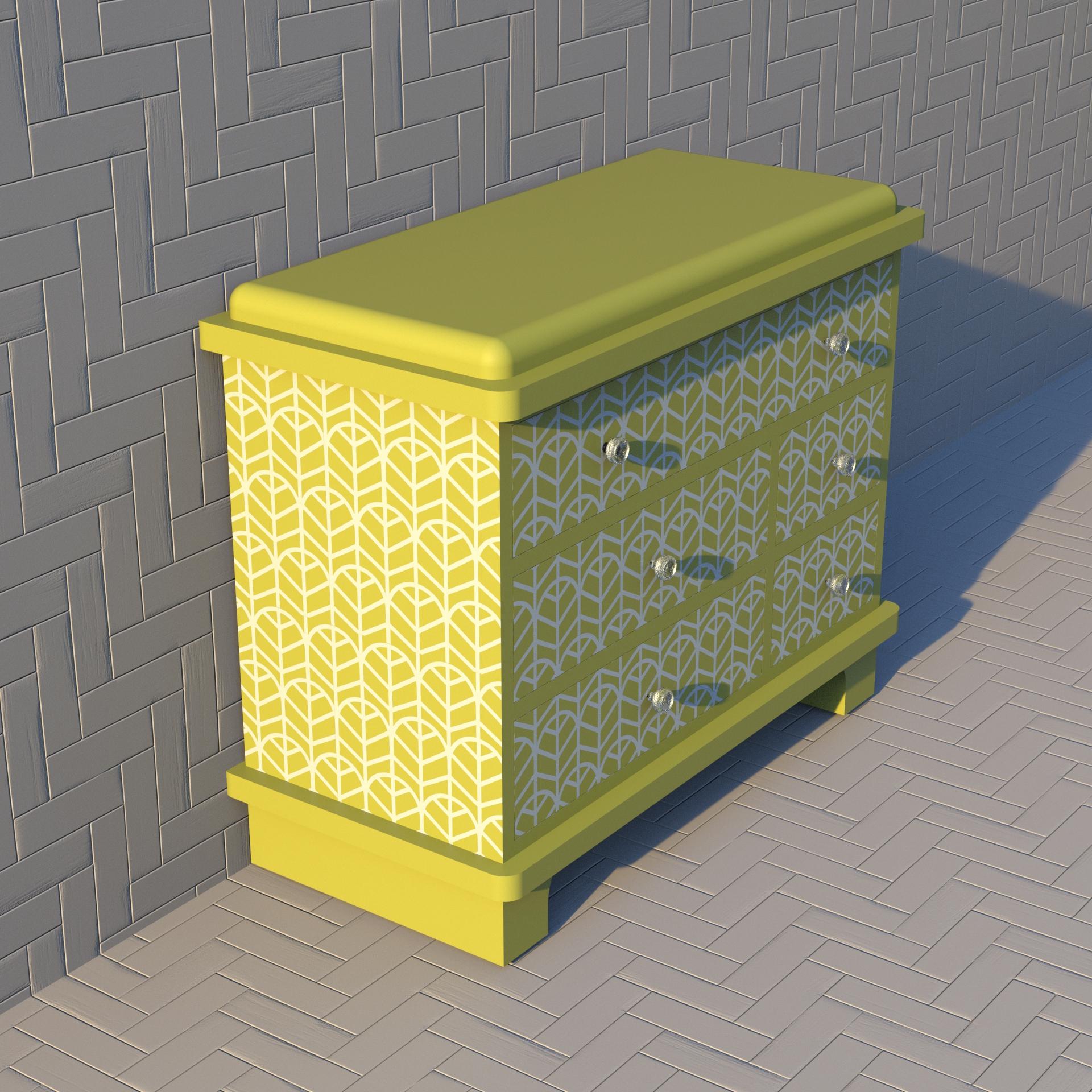 Cómoda Amarillo Limón Inspirada en Lemina by Artisanal Indio en venta