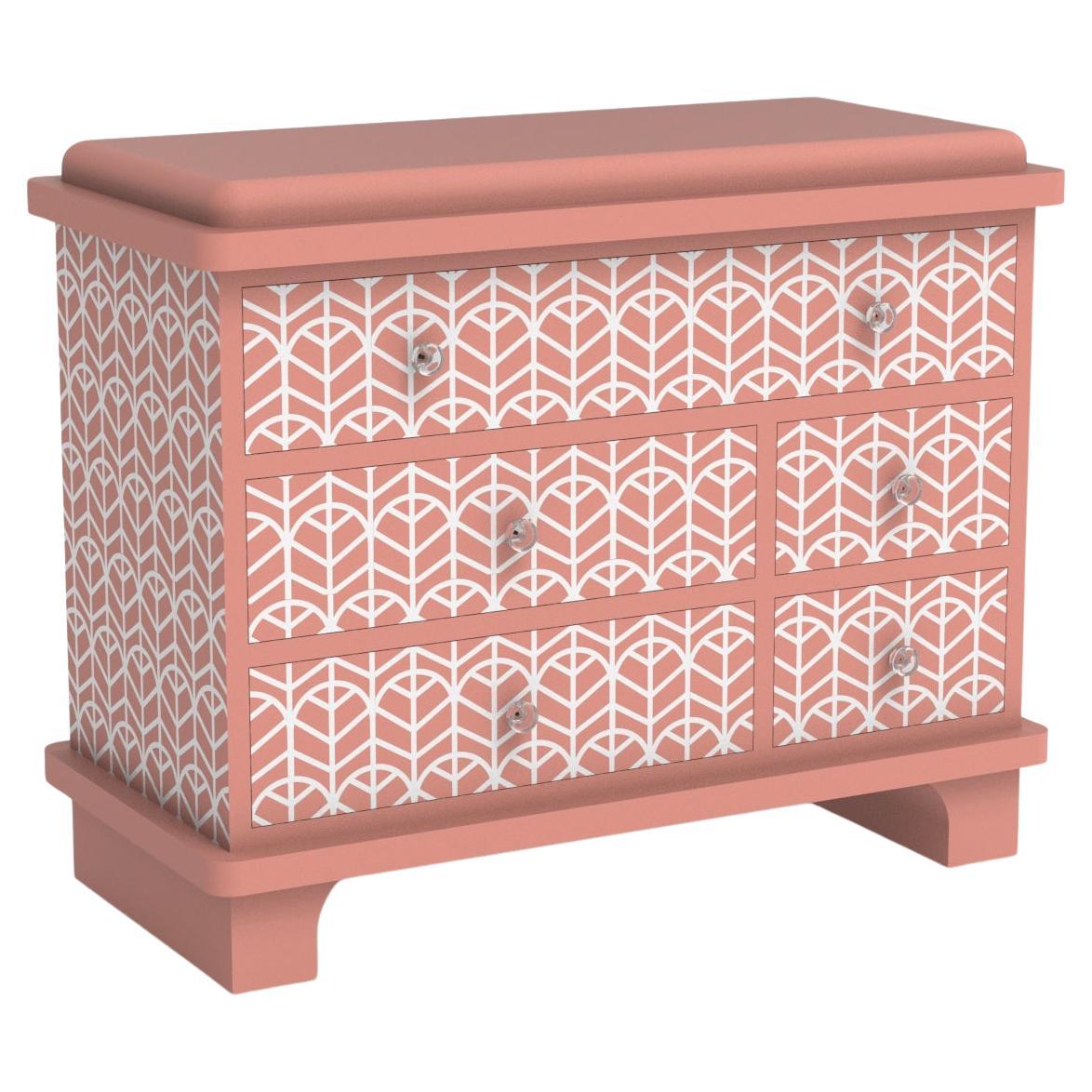 Lemina Inspired Pink Chest of Drawers by Artisanal