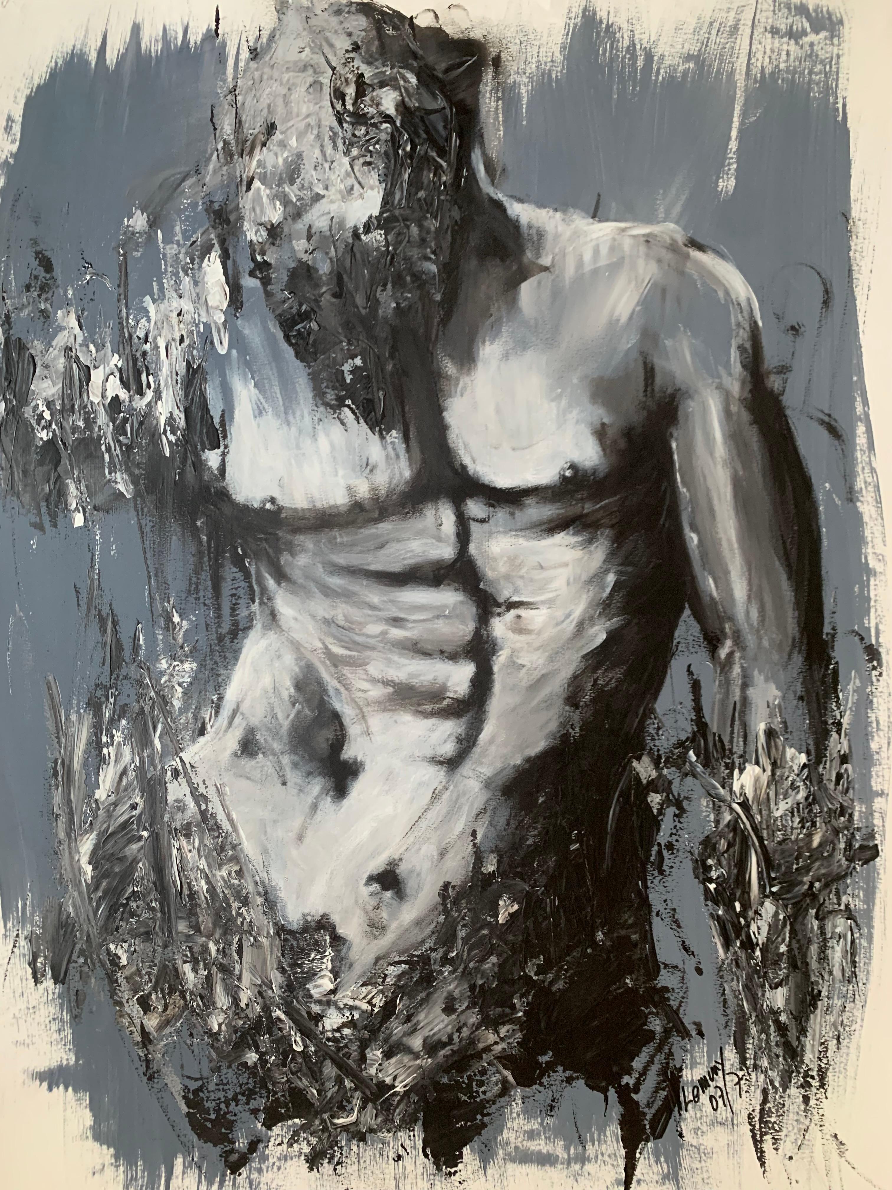 Lemmy Gonthier - Body 3
Acrylic
Numbered and signed lower right of the work
Dimensions: 77 x 68

The human body is at the center of Lemmy's work. His taste for large formats requires precision
striking anatomy. The movement that is suggested in each