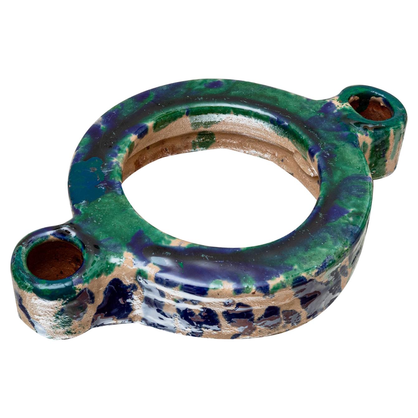 Lemni Duo, Blue and Green Candle Holder For Sale